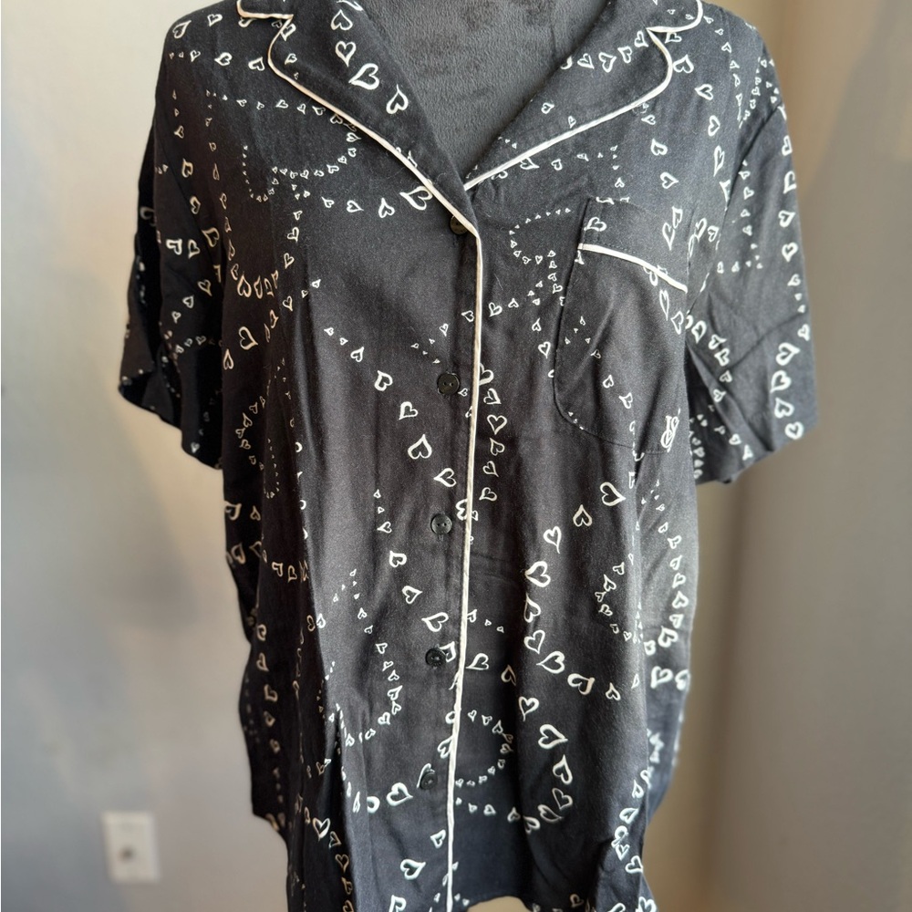 Victoria's Secret pajama set with White Heart Design